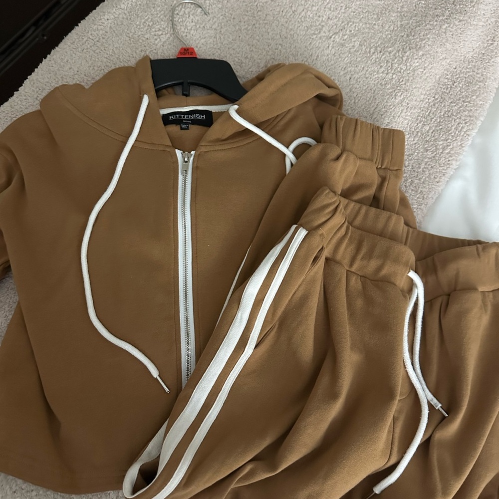 Brown Hoodie and Jogger Set